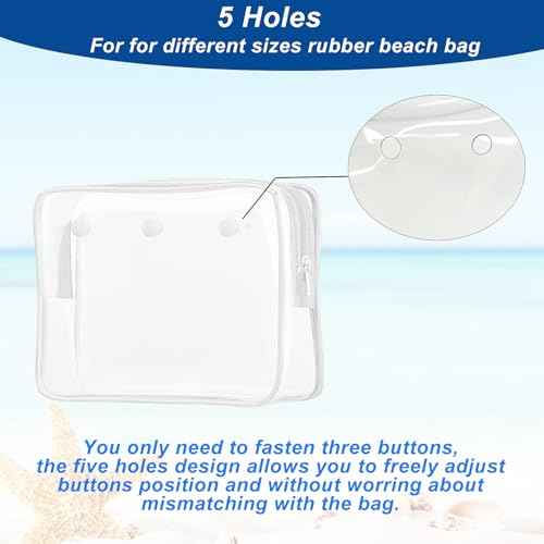 Clear Insert Bag Accessories for Beach Tote Bag, Clear Travel Storage Inner Pouch for Cosmetic, Toiletry & Makeup Brush Organizer Divider