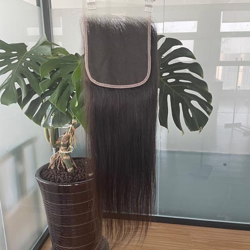 7x7 Closure HD Lace Only Virgin Unprocessed Human Hair Straight Pre-plucked Natural Hairline Silky 100% Human Hair 16Inch