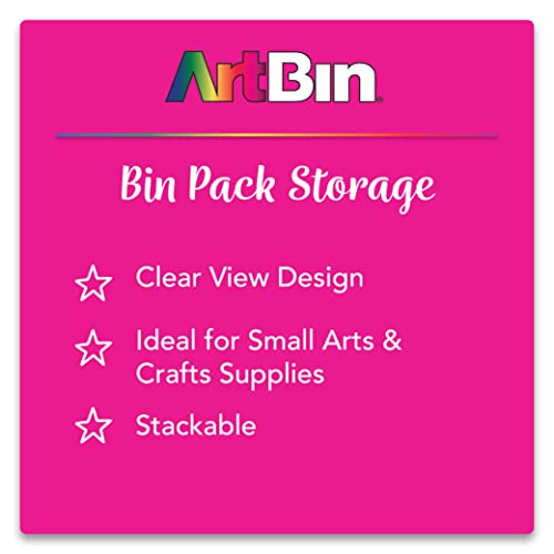 ArtBin 6969AG Bins with Lids 3-Pack, [3] Small Art & Craft Organizer Boxes, Clear
