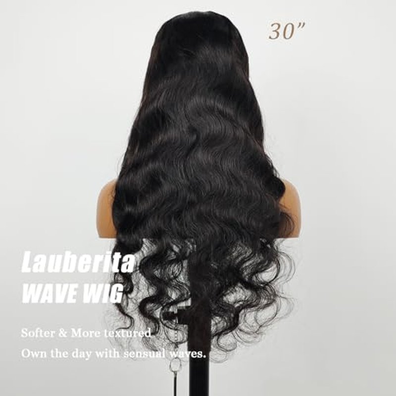 30 Inch 5x5 HD Lace Closure Wigs Human Hair Glueless Wigs Pre Plucked Pre Cut for Beginners 180% Density Body Wave Lace Front Wigs Human Hair Glueless Wear and Go