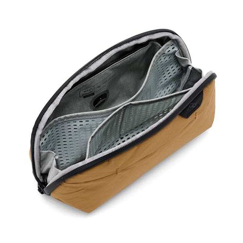 Peak Design Small Wash Pouch, Coyote, Ocean Edition, Travel Toiletry Bag, Upright or Hanging Dopp Kit with Pockets, Magnetic Toothbrush Pocket, Wide UltraZip Opening, Toiletry Bag for Men and Women