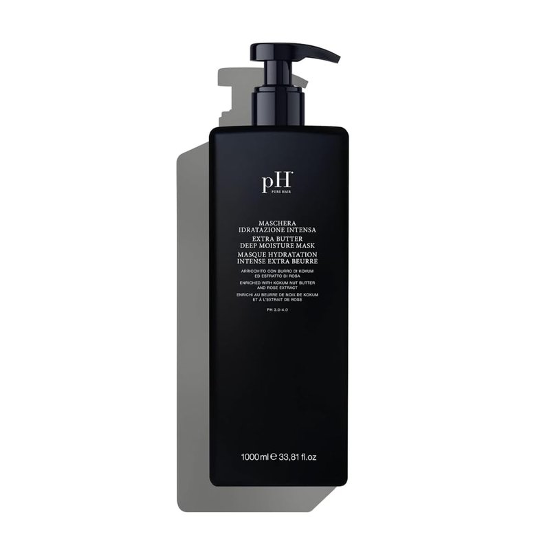pH PURE HAIR Extra Butter Deep Moisture Hair Mask & Treatment for Dry, Damaged Strands - Hydrating Deep Conditioning Hair Mask with Vitamin E & Rose Extract - 33.8 oz