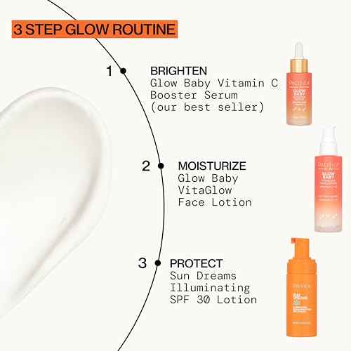 Pacifica Beauty Glow Baby VitaGlow Face Lotion and Brightening Face Wash Set, Skincare, Vitamin C and E, AHA, Exfoliator, Cleanser, Hydrating, Moisturizer, Vegan, 1.7 fl oz and 5 fl oz (Set of 2)
