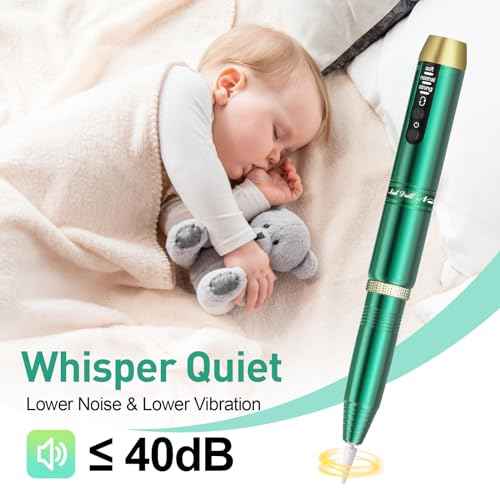 Cordless Nail Drill, Portable Electric Nail File with 11 in 1 Nail Drill Bits for Acrylic Gel Dip Powder Nails, Rechargable Efile Machine Kit for Home Manicure Pedicure, Green