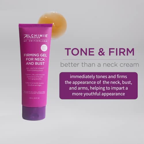 Alchimie Forever Firming Gel For Neck And Bust | Tightens, Lifts and Firms. Evens Tone | 8 Fl Oz