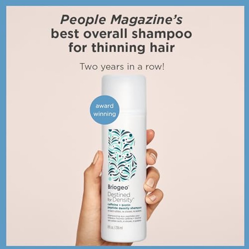 Briogeo Destined For Density Caffeine + Biotin Peptide Density Shampoo, Increases Hair Thickness, Volume and Density for Fine or Thinning Hair, Vegan, Cruelty-Free