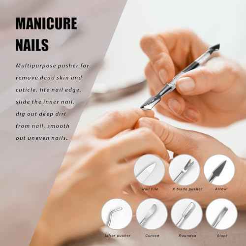 Nail Clippers Set for Thick Toenails and Fingernails, Heavy Duty Podiatrist Clippers for Ingrown Nails, Manicure Sets with Travel Leather Case, Gifts for Stocking Stuffers Men Women, 6PCS Orange