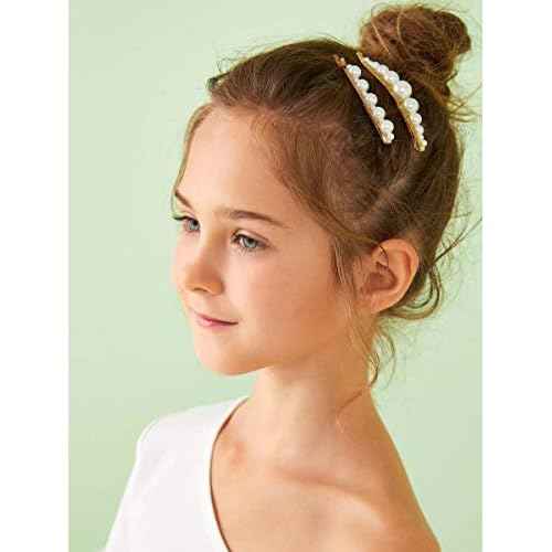 Gold pearl bobby pins Women Girls Valentines Mother¡¯s Day Hair Clip Barrettes Decorative accessories Bridal Wedding Birthday Prom Xmas holiday Party Gift 6 Pack