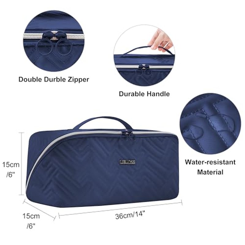 Leudes Hair Tools Travel Bag for Shark Flexstyle Portable Shark Hair Air Wrap Dryer Case (Navy Blue)