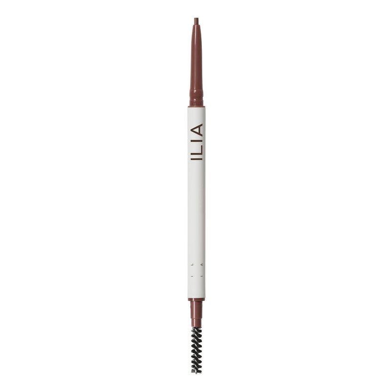 ILIA - In Full Micro-Tip Brow Pencil with Spoolie | Buildable Pigment, Fade-Resistant | Safe for Sensitive Eyes, Fragrance + Silicone-Free | Non-Toxic, Vegan, Cruelty-Free, Clean Makeup (Soft Brown)