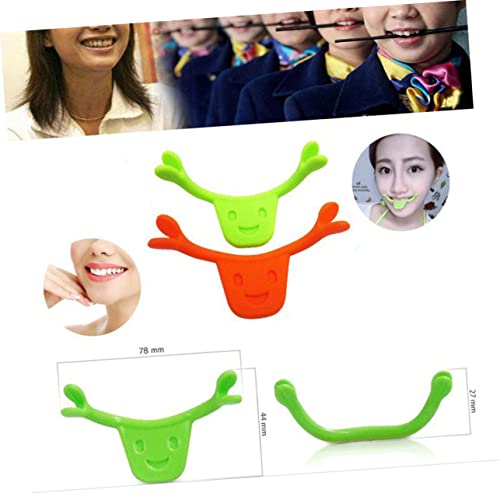 FRCOLOR 2pcs Smile Trainer Silicone Mouth Stretching Lifting Tool for Facial Muscles Edible Silicone Smile Brace for Daily Use
