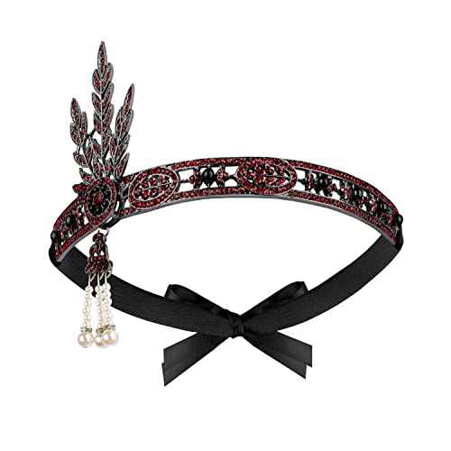 Metme Flapper Headband Rhiestones Gatsby Headpiece Art Deco 1920s accessories for women