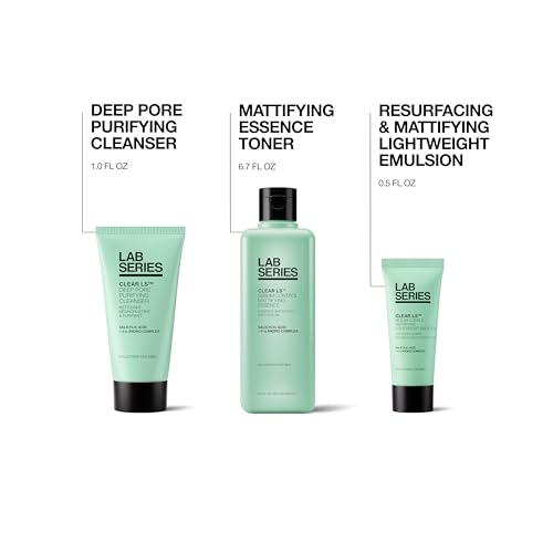 Lab Series Men's Clear LS Deep Pore Purifying Face Wash with Salicylic Acid - Cleanser Suitable for Acne Prone Skin - Skin Care for Men - Dermatologist Tested
