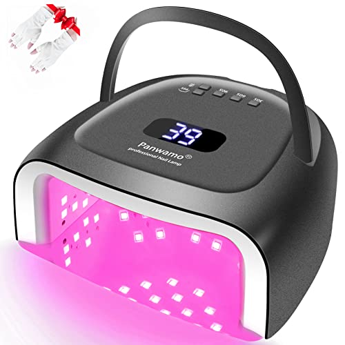 Rechargeable UV Light for Nails, 60w Cordless UV Led Nail Lamp with 42 Red-Light Beads, Automatic Sensor & Portable Nail Dryer, Professional Gel Nail Lights Nail Art Manicure Tools for Gel Polish