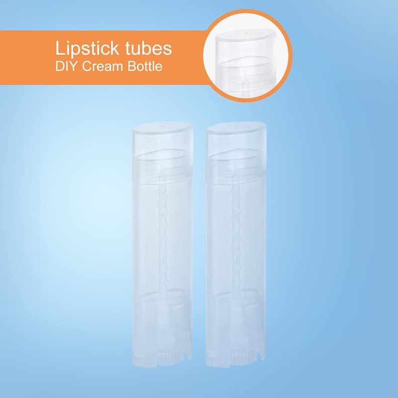 Ewanda store 5ml Oval Lip Balm Tubes,100PCS Plastic Clear Empty Oval Oval Deodorant Containers Lip Gloss Container Holder With Caps