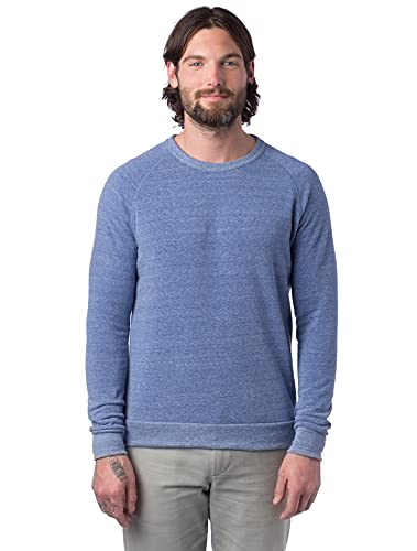 Alternative Men Champ Fleece Sweatshirt, Eco Pacific Blue, X-Large