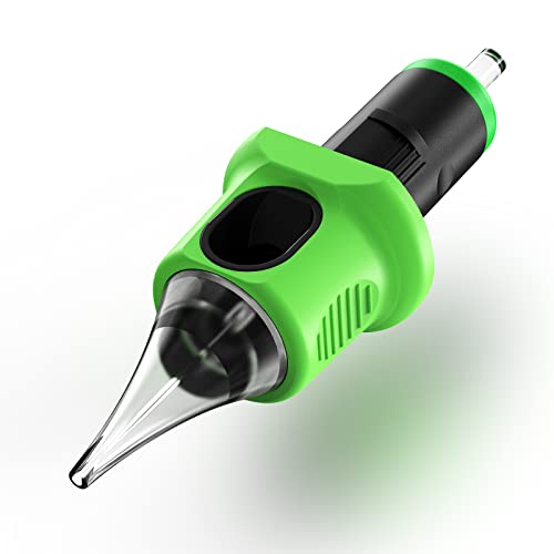 INKin Kelly Finger Ledge Tattoo Cartridge Needles 5RL Round Liner #10 Bugpin L-Taper 16Pcs With Membrane for Rotary Tattoo Machine Pen Supplies (1005RL)