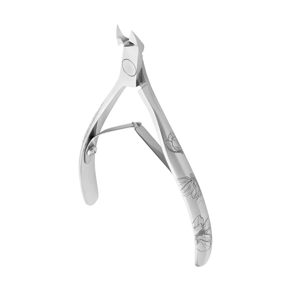 Staleks EXCLUSIVE 20 Cuticle Nippers 5 mm (Magnolia) – Ergonomic Design with Heel – Ultra-Precise Manual Sharpening for Professional Manicures