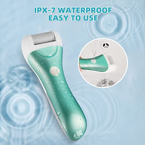 Callus Remover for Feet, Nicebirdie Electric Foot File Callus Removers Rechargeable Waterproof Pedicure Tools Foot Scrubber Shaver Feet Care Tool for Cracked Heels Dead Skin £¨Green£©