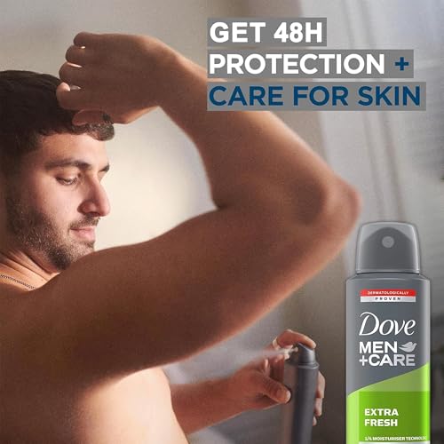 Dove Men + Care Antiperspirant Deodorant Spray, 6 Pack, 48H Protection, Long-Lasting Extra Fresh Scent, Soothes & Moisturises Skin, 5 oz. Each