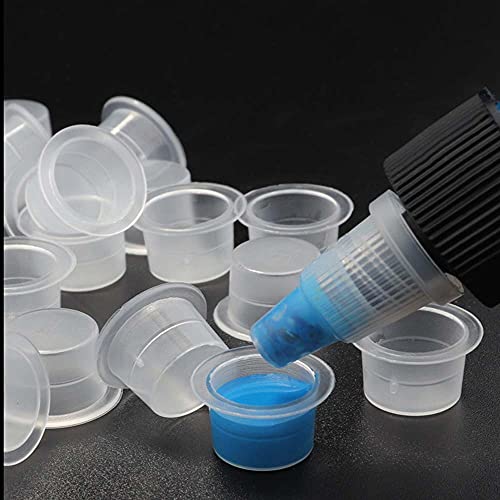 Tattoo Ink Caps Cups - Disposable Tattoo Ink Cups Small,Tattoo Pigment Ink Caps,Tattoo Machine,Tattoo Supplies,Tattoo Needles,Tattoo Kits (Medium.13mm?100PCS)