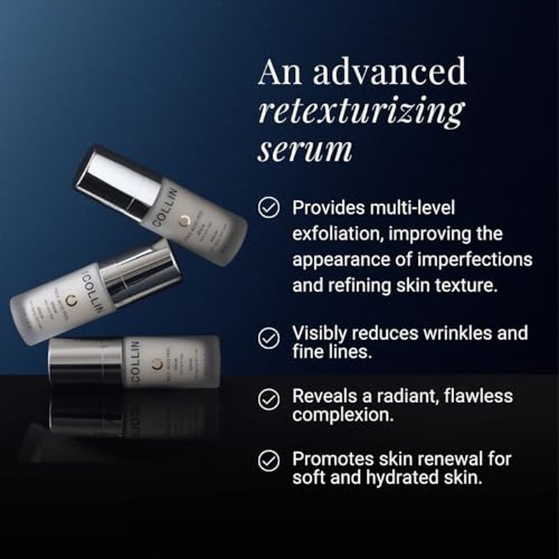 G.M. COLLIN Poly-Acid Peel Serum | Anti-Aging Advanced Retexturizing Serum with AHA & BHA | Refine Texture, Visibly Reduce Wrinkles & Revitalize Skin