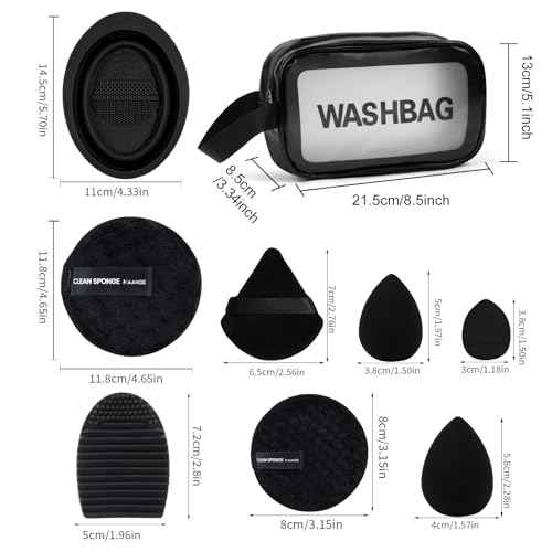 MAANGE 37 Pcs Makeup Brush Set Premium Synthetic Make Up Brushes Foundation Eye Shadow Powder Concealers Brushes Set for Beginners & Professional Makeup Tool Set (Black)