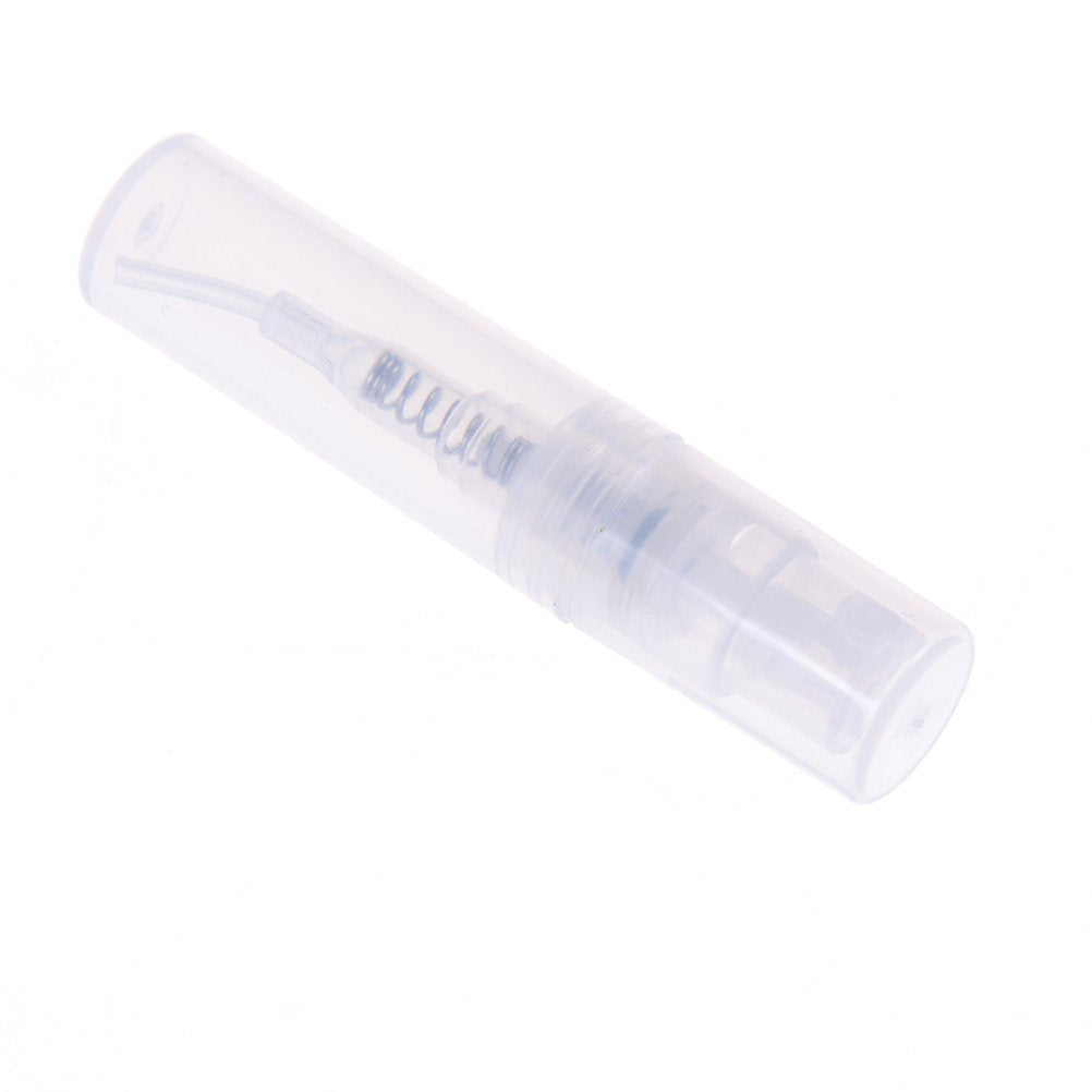 Haishell 150 Pcs Mini 2ML Atomizer Plastic Bottle Spray Refillable Perfume Empty Sample Bottle With 2 pcs Mini Plastic Funnels and 2 pcs Glass Droppers for Travel Party Portable Makeup Tool