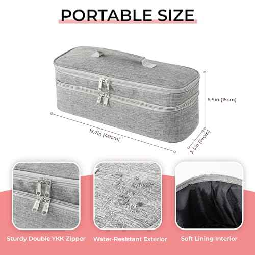 Hair Tools Travel Bag Compatible With Shark Flex Style Attachment, Shark Airwrap Flexstyle, Dyson Airwrap | Travel Case For Sharkflex Styler | (Grey)