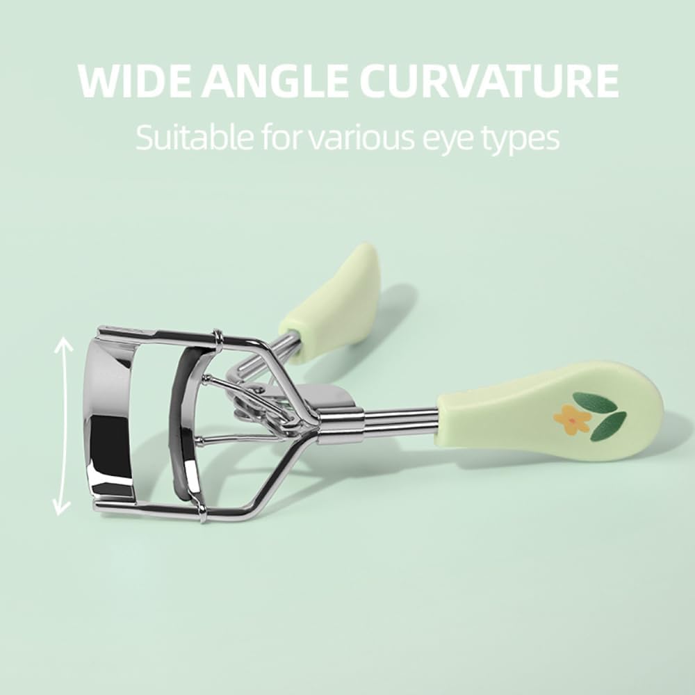 Eyelash Curler for Women - Manual Lash Curler with Wide Angle Fit | Gentle No Pinching, Portable Makeup Tool