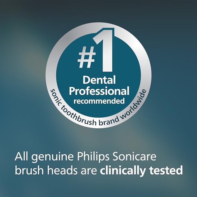 Philips Sonicare C1 SimplyClean - Genuine Replacement Electric Toothbrush Heads, White, 6 Pack Up to 18 Month Supply, HX6016/77