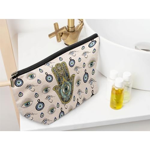 Ayxvt Evil Eye Makeup Bag - Witch Cosmetic Bags for Women, Evil Eye Gifts, Witch Gifts, Birthday Mothers Day Gifts for Women Mom