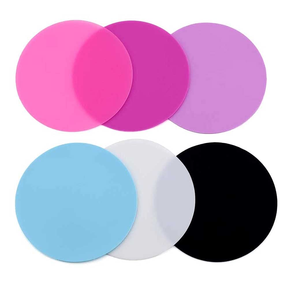 Silicone Nail Art Palette Set - 6 Pcs Color Mixing Mat for Painting & Manicure | Ideal for Nail Polish Mixing