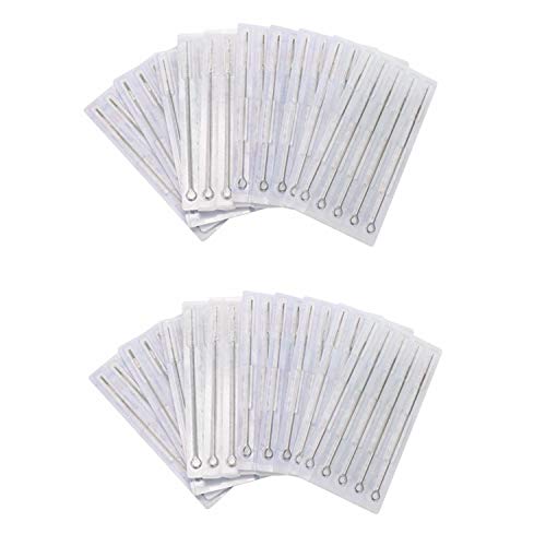 Tattoo Needles,50pcs Disposable Bugpin Needles Premium Quality Tattoo Needle Liners 1RL Tattoo Needles 1 Round Liner (1RL) Silver
