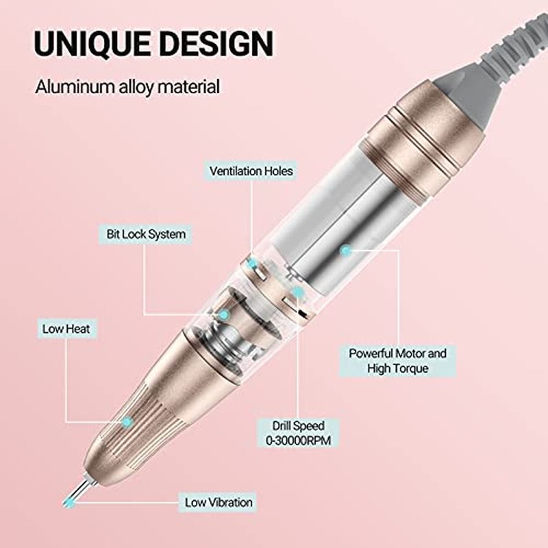MelodySusie Multifunctional 2-in-1 Desktop Nail Drill with Nail Lamp, XC320C 30000RPM Electric File with Smart Sensor for Manicure Shaping & Gel Removal, Ideal for Advanced Nail Artists & Home Use