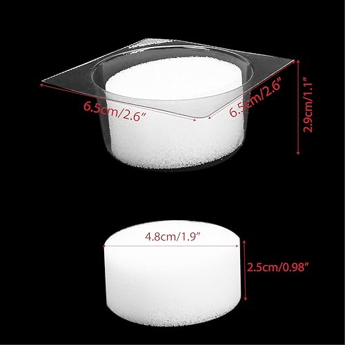 24PCS Tattoo Rinse Cups, Disposable Dip Foam Needle Cleaner Washer Caps to Clean Professional Cartridge Needle and Tip, Cleaning Tattoos Dip Cup Box Supplies