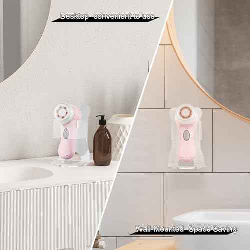 Beautyflier Electric Face Scrubber Holder, Clear Acrylic Holder Compatible with Clarisonic Mia 2 Cleaning Cleanser, Great for Massaging and Deep Cleansing (Holder Only)