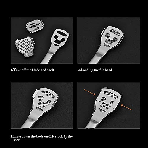 ZIZZON Foot Care Pedicure Callus Shaver Hard Skin Remover Wood Handle 70 Blades