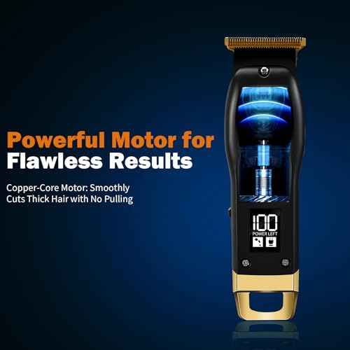 Beard Trimmer for Men - Rechargeable Men's Hair Clippers & Razor, Cordless Hair Trimmer for Face, Neck, Groin & Manscaping, Ideal Gift for Men, Black