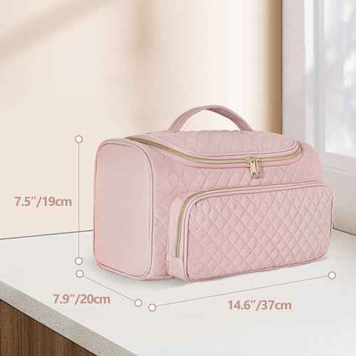 Fasrom Travel Carrying Case Compatible with Shark FlexStyle Air Styling & Drying System HD430/HD435, Hair Blow Dryer Storage Bag to Organize Hair Styling Attachments, Pink (Empty Bag)