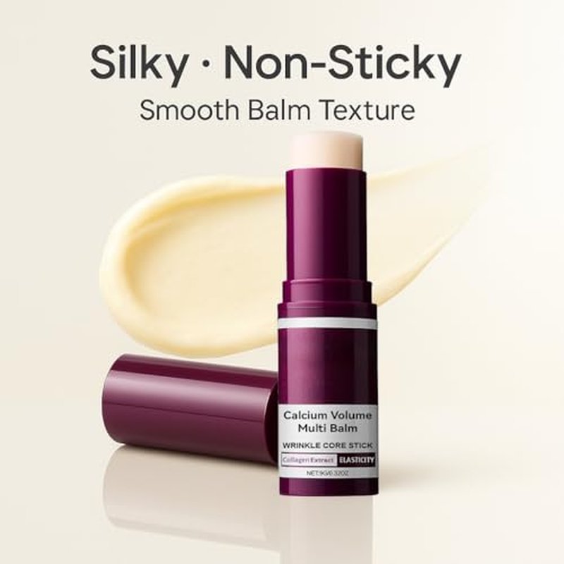 Calcium Volume Multi Balm 2 Pack ? Wrinkle Care Stick with Collagen Extract, Hydrating & Firming Multi Balm for Eyes, Neck, Smile Lines ? Portable Anti-Aging Moisturizing Stick