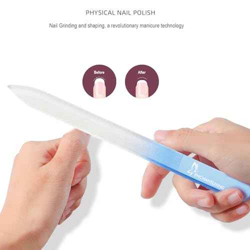 4 Pack Glass Nail Files with Case,Crystal Glass Fingernail Files,Double Sided Glass Nail File,Nail Care Nail File,Gifts for Women and Girls,Individual Packaging