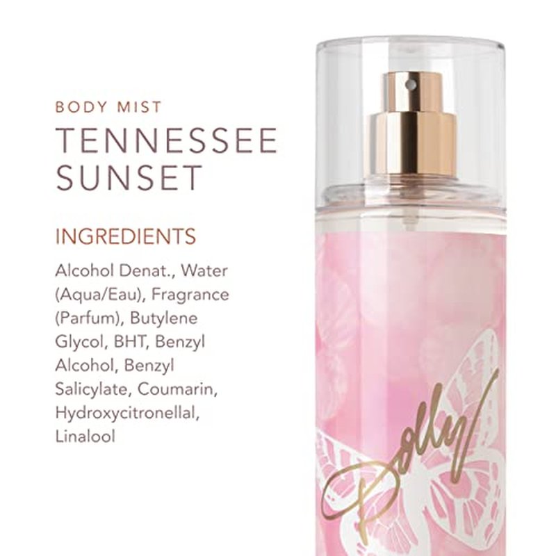 Dolly Parton Tennessee Sunset Body Mist by Scent Beauty - Perfume for Women - Fruity, Floral and Feminine Fragrance with Notes of Honeysuckle, Vanilla Orchid and Warm Musks - 8.0 Fl Oz