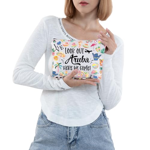 JNIAP Aruba Makeup Bag Aruba Trip Gifts Aruba Vocation Gifts Aruba Travel Bag Aruba Souvenir Aruba Toiletry Bag (Look Out Aruba)