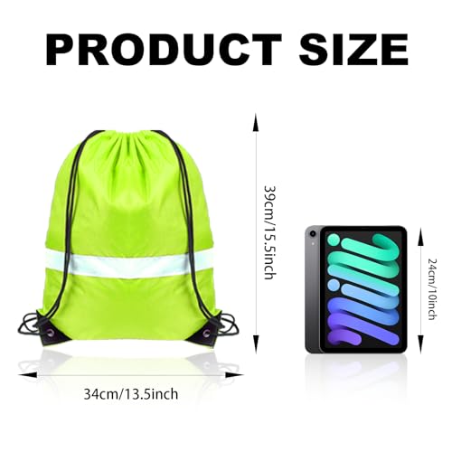 GoodtoU 28 Pcs Drawstring Backpack Bulk String Backpack Drawstring Bags Nylon Draw String Sport String Bag for Men Women, (Green,28 Pcs)