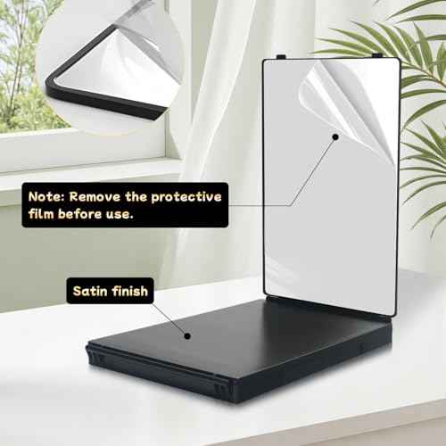 360 Self Hair Cutting Mirror ? Premium HD Glass, Matte Anti-Fingerprint Finish, Anti-Fog, Adjustable & Portable Barber Mirror for Home & Travel