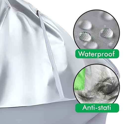 Hair Cutting Capes for Adults, Professional Haircut Cape Umbrella Waterproof Salon Barber Cape Hairdressing Apron, with 1PCS Black Comb