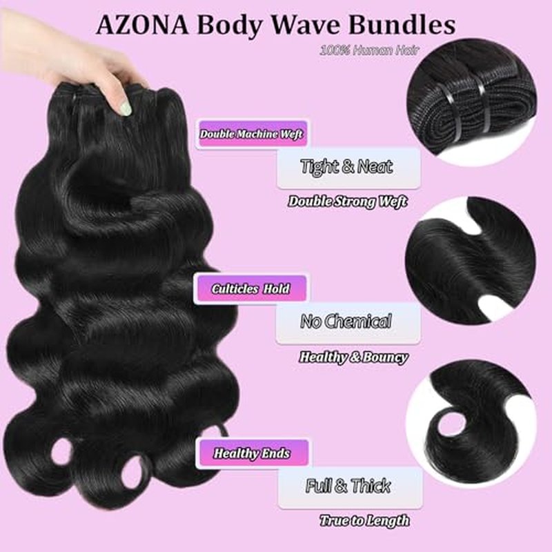 16A Real Raw Bundles Body Wave Human Hair,No Tangle No Shedding Body Wave Bundles Human Hair,Triple The Lifespan Over Regular Virgin Hair Bundle,Silky And Soft 22 Inch