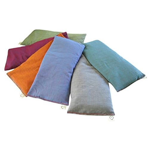 Scented Lavender Eye Pillows Pack of (6) - 4 x 8.5 - Soft & Soothing Cotton - Weighted Naturally Calming Colors - Yoga Massage Sleep Bulk - Teal Green Purple Terracotta Gray Lilac