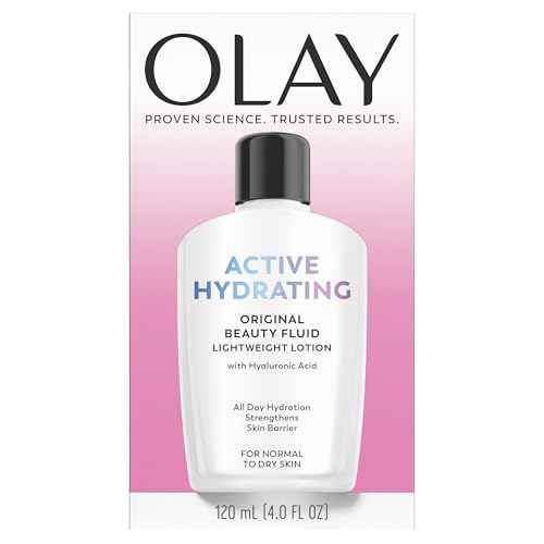 Olay Face Moisturizer, Active Hydrating Beauty Fluid Lotion, Original Facial Moisturizer, 4 Oz. (Pack of 2)